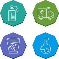 Hand Soap and Ambulance Icon vector