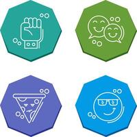 Fist and Chatting Icon vector