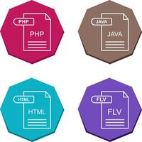 PHP and Java Icon vector