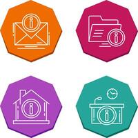 e mail and folder Icon vector