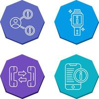 share and smartwatch Icon vector