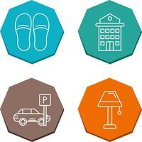 Slippers and Hotel Icon vector