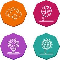 Cloudy and Clover Icon vector