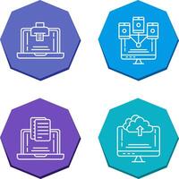 Print and Computer Icon vector