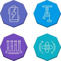 Battery and Pully Icon vector