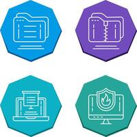 Folder and Compressed Icon vector
