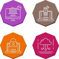Remote and Analysis Icon vector