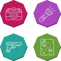 Camera and Flash Light Icon vector