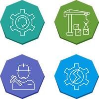 Upgrade and Robotic Arm Icon vector