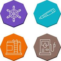 Ship Wheel and Binocular Icon vector