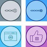 link sales and link optimization Icon vector