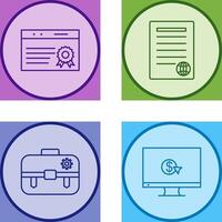 quality assurance and press release Icon vector