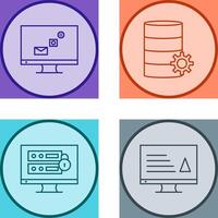 digital marketing and database management Icon vector