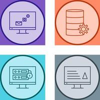 digital marketing and database management Icon vector