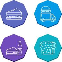 Sandwich and Fast Food Icon vector