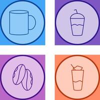 Coffee mug and Frappe Icon vector