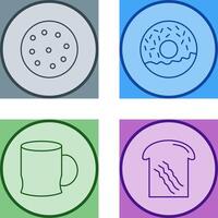 cookie and doughnut Icon vector