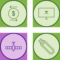 transaction and disconnected network Icon vector