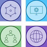 nodes and network setting Icon vector