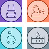 router and signal Icon vector