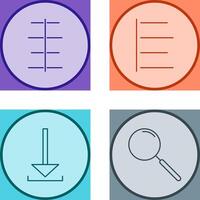 center align and left align Icon vector