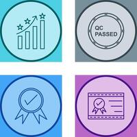 Reputation Management and QC Passed Icon vector
