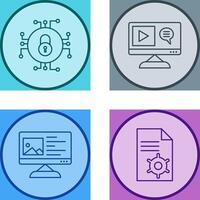 Data Security and Content Production Icon vector