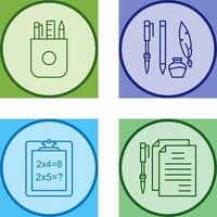 Stationery and Writing Equipment Icon vector