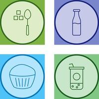 azúcar y Leche botella icono vector