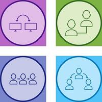 connected systems and connected profiles Icon vector