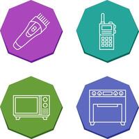 Trimmer and Communication Icon vector