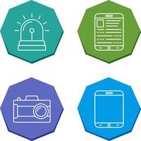 Alarm System and Ebook Icon vector