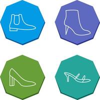 Men Boots and high heels Icon vector