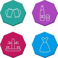 Beers Toasting and Beer Icon vector