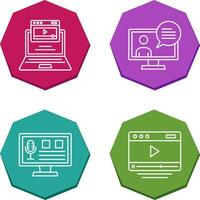 Webinar and Conversation Icon vector