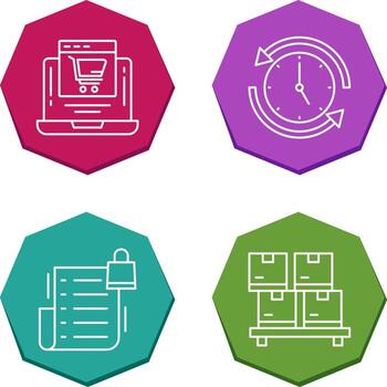 Add to Cart and Run time Icon vector