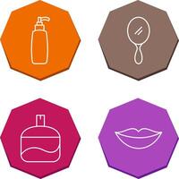 Cosmetic Product and Mirror Icon vector