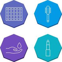 Colored Palette and Comb Icon vector