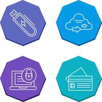 Usb and Cloud Icon vector