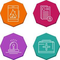 Fire and Privacy Icon vector