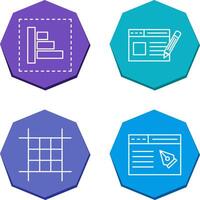Object Alignment and Web Page Icon vector