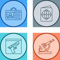 Criminal Card and Passport Icon vector