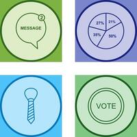 Message Bubbles and Pie Chart Icon vector