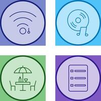 wifi sign and music cd Icon vector