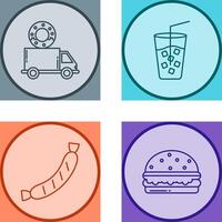 Delivery Truck and Cold Drink Icon vector