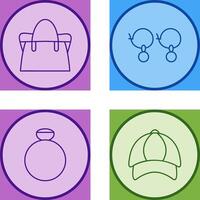 Bag and Earrings Icon vector