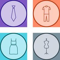 Tie and Pyjamas Icon vector