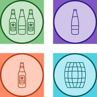 cerveza botellas y alcohol icono vector