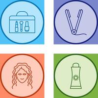 Cosmetics and Straightener Icon vector