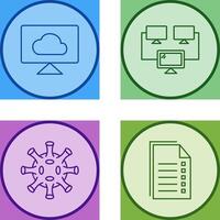 Cloud Systems and Connected Icon vector